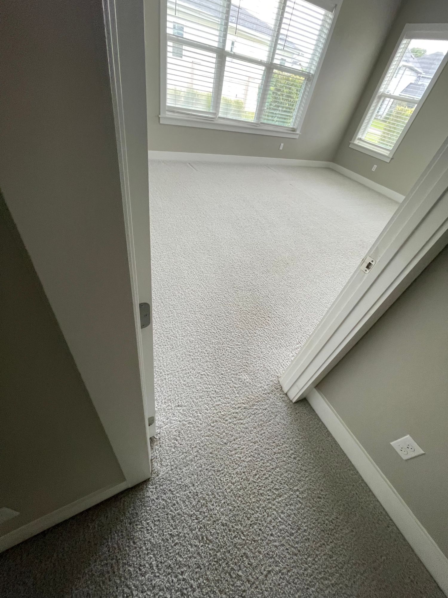 Cleared room, swept and empty
